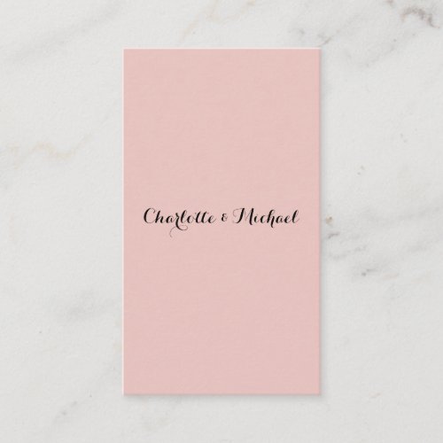 Wedding Calligraphy Elegant Rose Gold Plain Name Enclosure Card