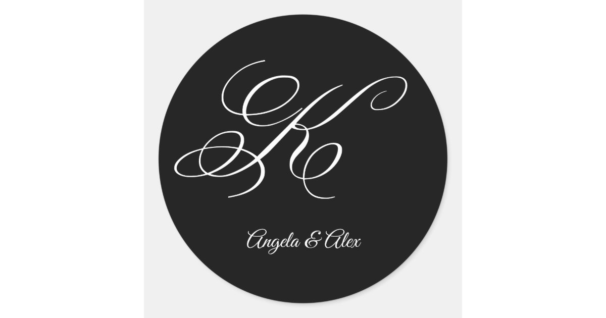 Wedding Calligraphy Fancy Letter K Monogram Classic Round Sticker Zazzle Com Wedding Calligraphy Fancy Letter K Monogram Classic Round Sticker Zazzle Com