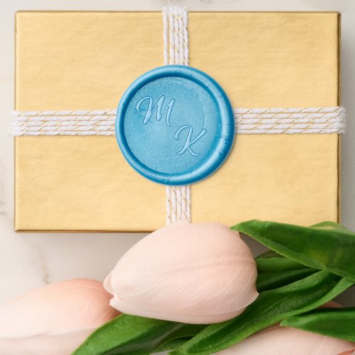 Wedding Calligraphy Script Initials Monogram Wax Seal Sticker