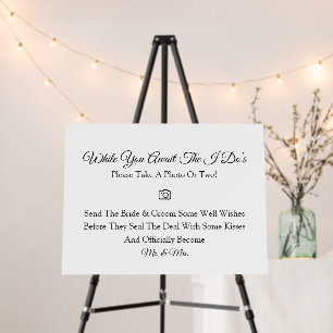 Wedding Camera Saying Guests Sign