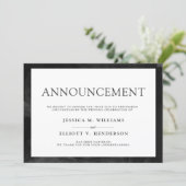 Wedding Cancellation Message Formal Plain Invitation (Standing Front)