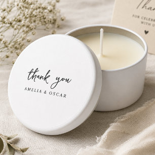 Wedding Candle   Personalized Thank You Favor Gift Mini Candle Favors
