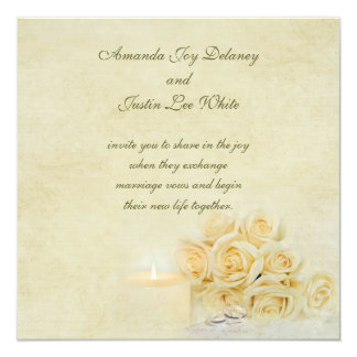 Candlelight Wedding Invitations Announcements Zazzle Wedding Candlelight Card