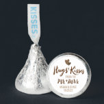 Wedding Candy Favors Hugs and Kisses Stickers<br><div class="desc">This adorable sticker is in the chocolate kiss color,  which goes with any type of wedding color palette.</div>