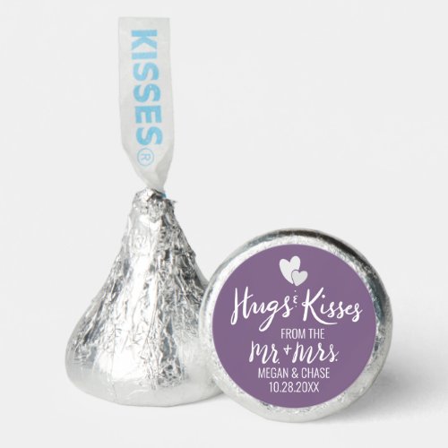 Wedding Candy Favors in Lavender Hugs and Kisses