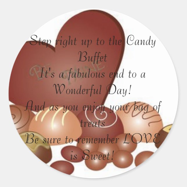 Wedding Candy Sticker (Front)