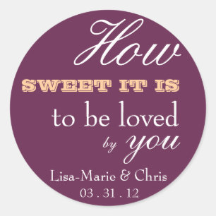 Wedding candy sticker