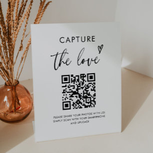Wedding Capture The Love Photo Share QR Code Sign