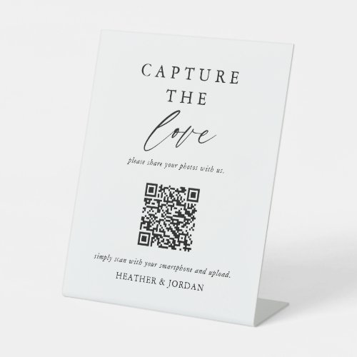 Wedding Capture The Love Photo Share QR Code Sign