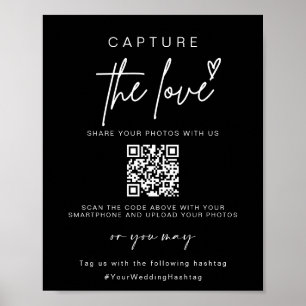 Wedding Capture The Love Photo Sharing QR Code Poster