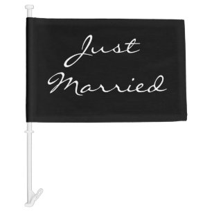 Wedding Car Flag-Just Married Car Flag