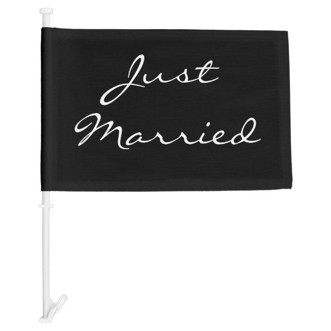 Wedding Car Flag-Just Married Car Flag (Front)