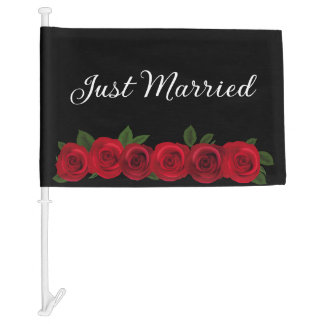 Wedding Car Flag-Just Married  Car Flag