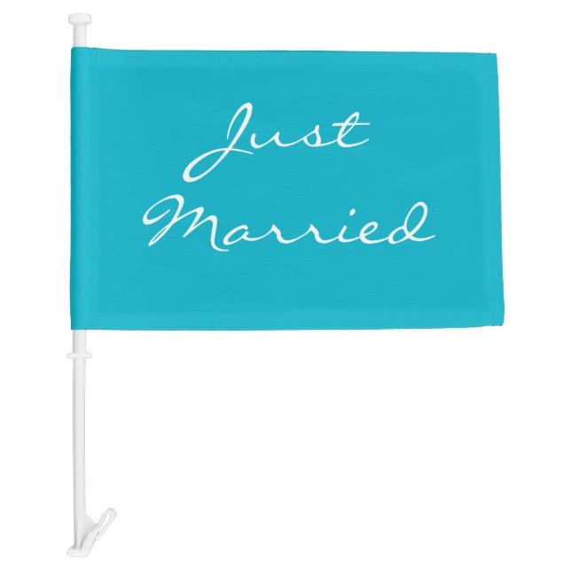 Wedding Car Flag-Just Married  Car Flag (Front)