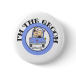 Wedding Car Groom Pinback Button