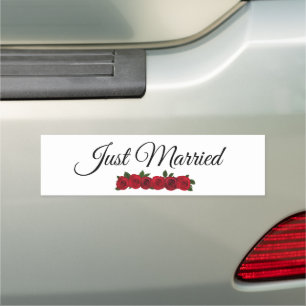 Wedding Car Magnet-Just Married Car Magnet