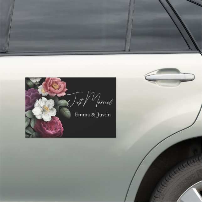 Wedding Car Magnet-Just Married        Car Magnet (In Situ)