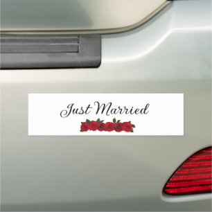 Wedding Car Magnet-Just Married Car Magnet