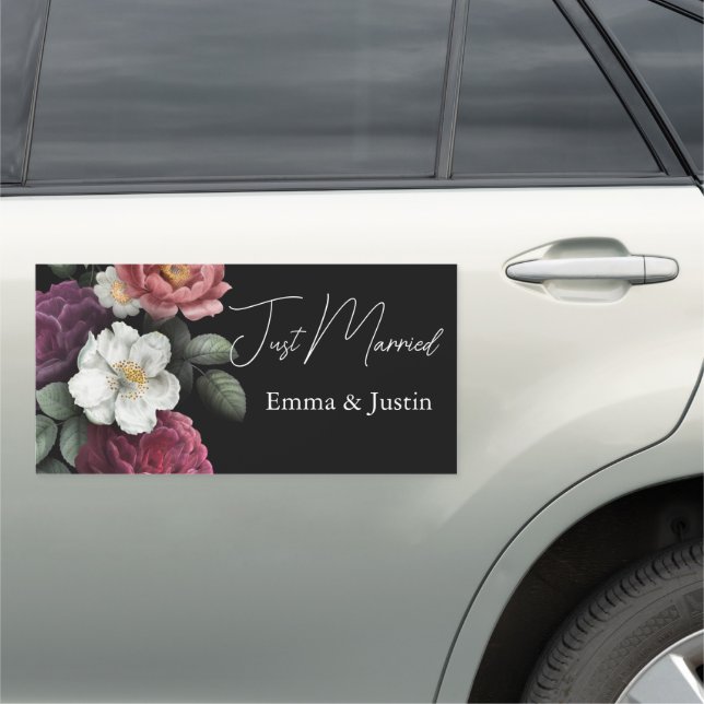 Wedding Car Magnet-Just Married          Car Magnet (In Situ)