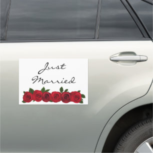 Wedding Car Magnet-Just Married Car Magnet