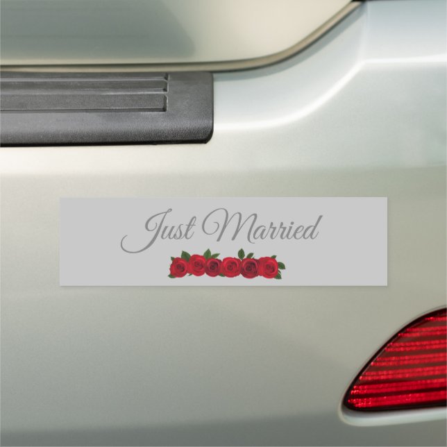 Wedding Car Magnet-Just Married  Car Magnet (In Situ)
