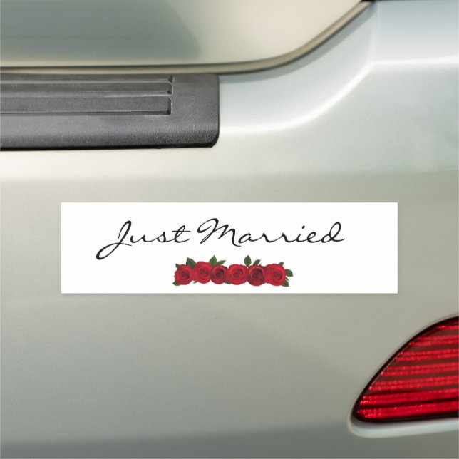 Wedding Car Magnet-Just Married  Car Magnet (In Situ)