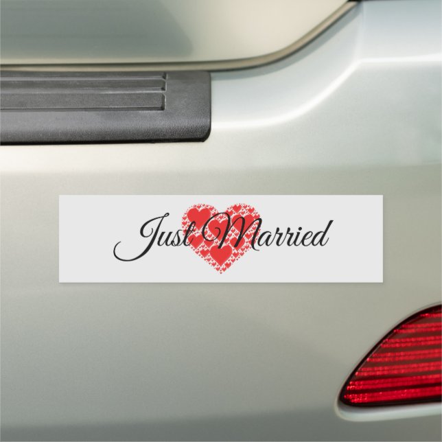 Wedding Car Magnet-Just Married  Car Magnet (In Situ)