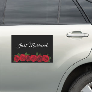 Wedding Car Magnet-Just Married Car Magnet