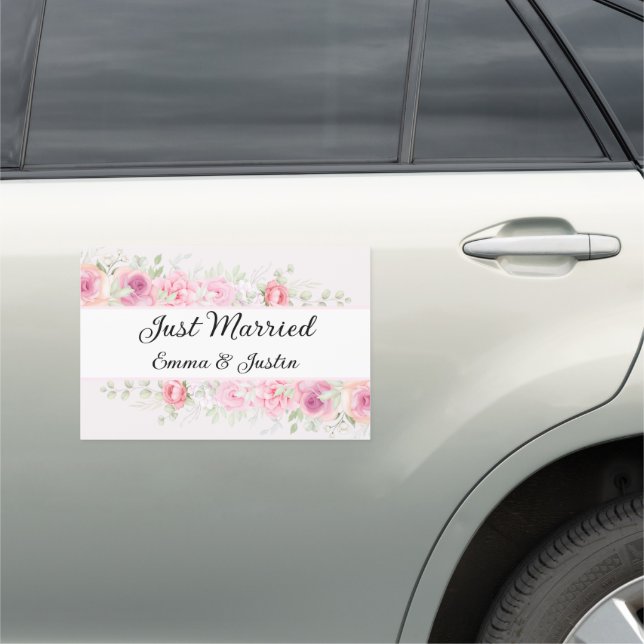 Wedding Car Magnet-Just Married      Magnet (In Situ)