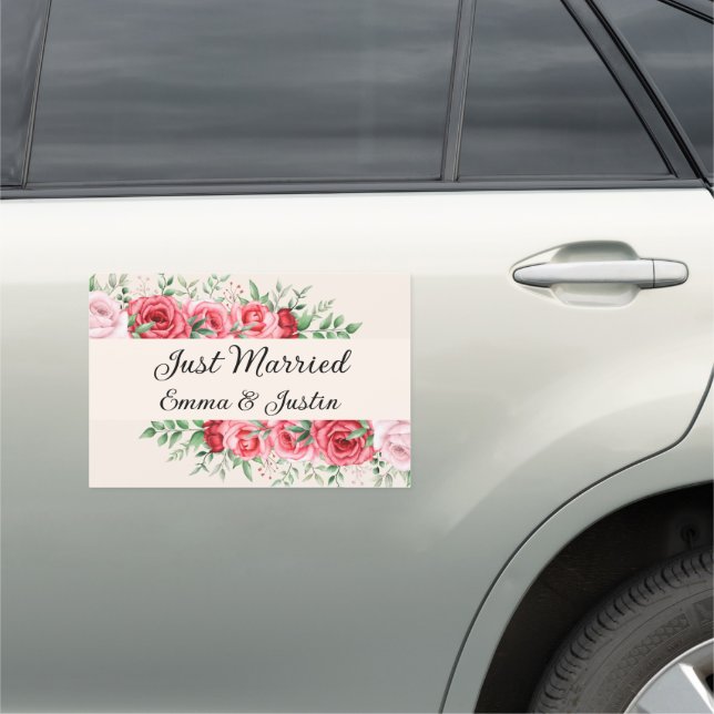 Wedding Car Magnet-Just Married    Magnet (In Situ)
