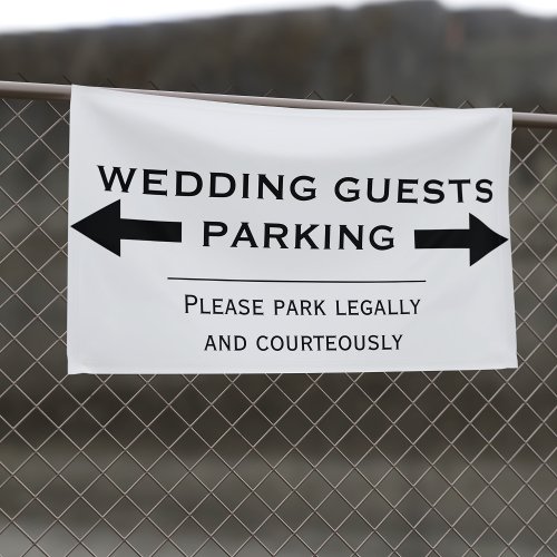 Wedding Car Parking Directional Arrow Banner