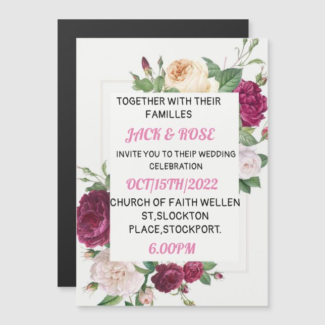Wedding card  (Front/Back)