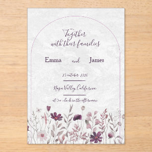 wedding card acrylic invitations
