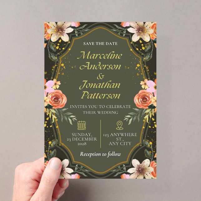 wedding card acrylic invitations (Insitu (Handheld))