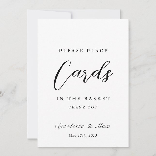 Wedding Card and Basket Sign (Front)