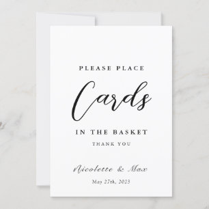 Wedding Card and Basket Sign