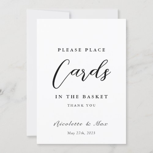 Wedding Card and Basket Sign