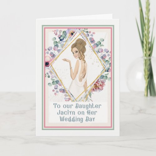 Wedding Card for Daughter Jaclyn from Parents