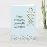 To A Special Granddaughter And Husband On Your Wedding Day Card 3 Fold Card. 
