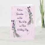 Wedding Card For Grandson &amp; New Wife Lt. Lavender at Zazzle