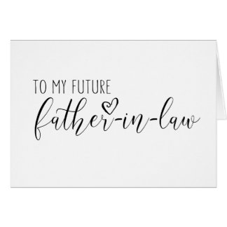 wedding card for the future Father-in-law