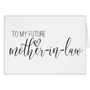 Wedding Card For The Future Mother-in-law at Zazzle