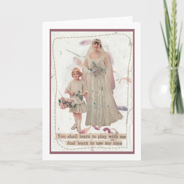 Wedding Card Humor Play with me and my Toys (Front)