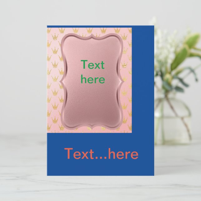 Wedding Card Instant Download Template (Standing Front)