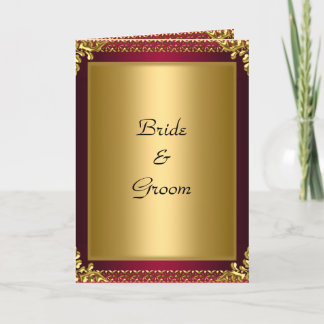 Wedding Card Invitation Gold red