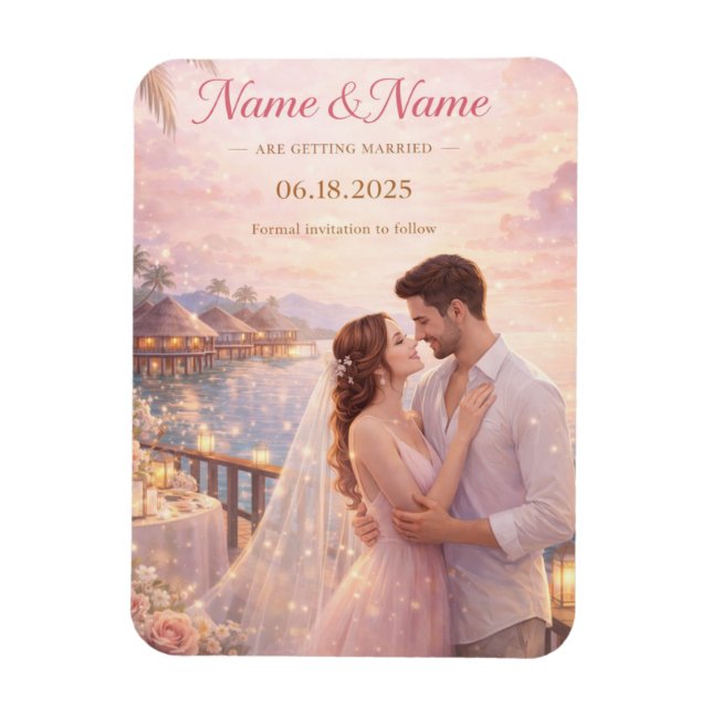 wedding card magnet (Vertical)