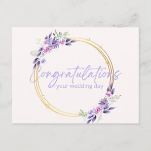 Wedding Card- Modern Geometric Wedding Greetings Postcard