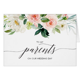 Wedding Card to Parents, Keepsake, Note