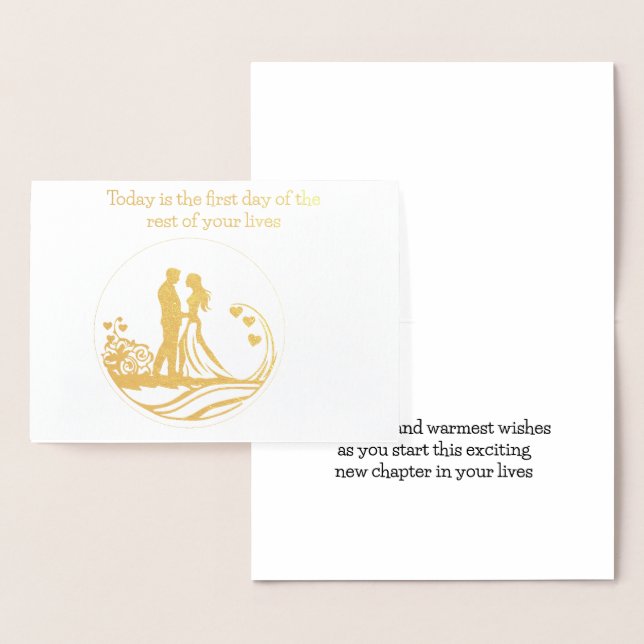 Wedding Card Today Is The First Day of the Rest of (Display)