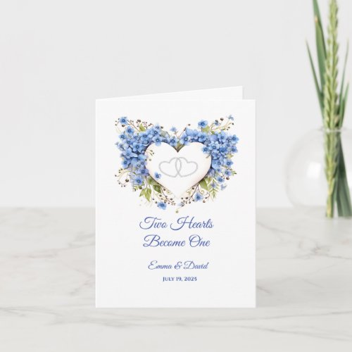 Wedding Card Two Hearts Become One